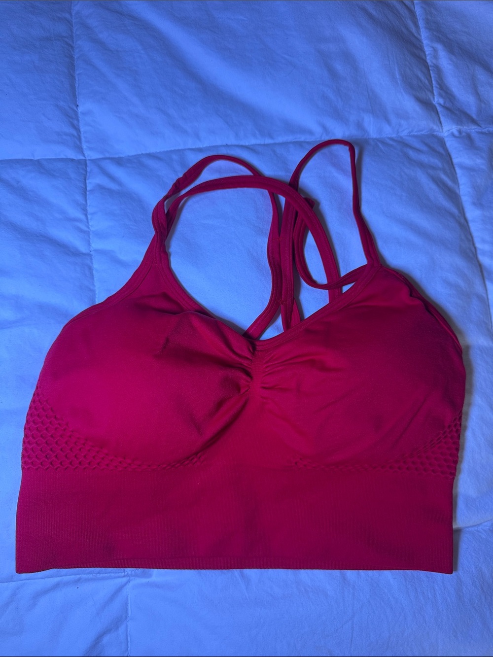 Seamless Red Strappy Bralette